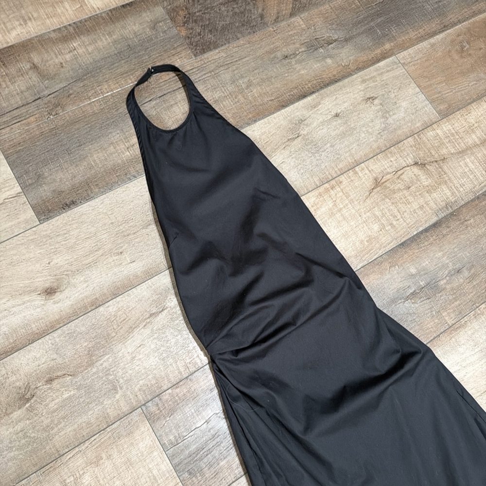 Enza Costa poplin halter dress in black - Picture 4 of 6